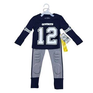 Dallas Cowboys Authentic Toddler Boy Football Sleepwear 2pc Set, Size 24 M NWT